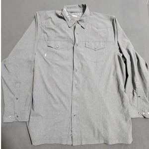 GameGuard Mens Shirt XL Grey Pearl Snap Western Fishing Vented Outdoors 1063